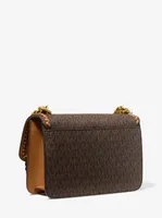 Grand sac à épaule Heather logo