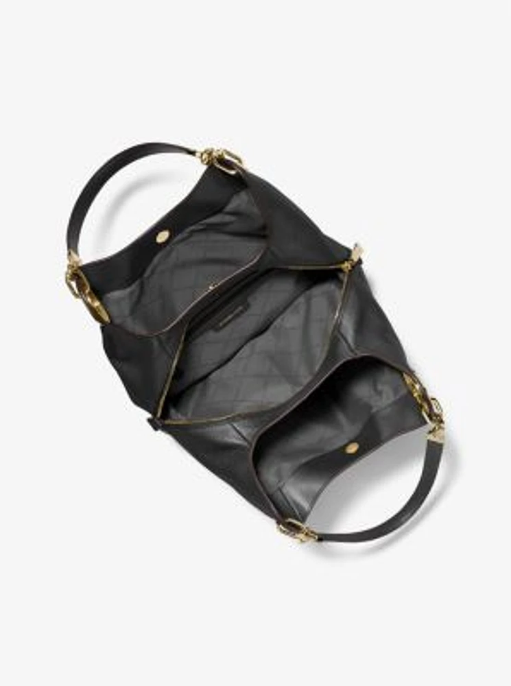 Lillie Large Pebbled Leather Shoulder Bag