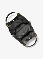 Grand sac à épaule Lillie en cuir grainé
