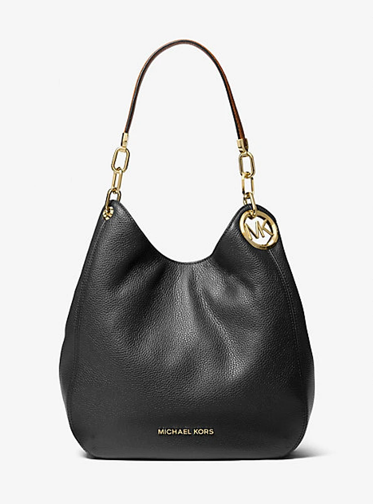 Grand sac à épaule Lillie en cuir grainé
