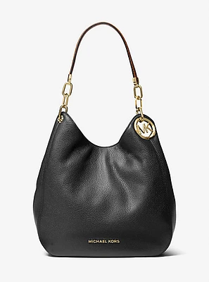 Grand sac à épaule Lillie en cuir grainé