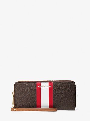 Michael Kors Large Logo Stripe Continental Wallet | Metropolis at Metrotown