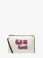 Pochette LOVE Watch Hunger Stop de taille moyenne en toile de coton