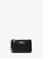 Petit porte-cartes Parker en cuir à fermeture éclair