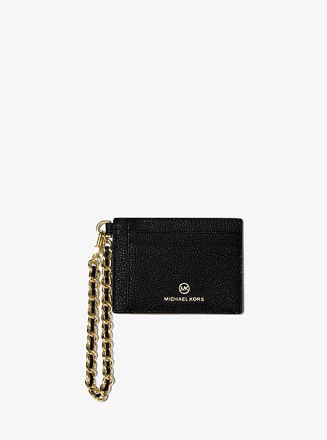 Michael Kors Small Pebbled Leather Chain Card Case | Metropolis at Metrotown