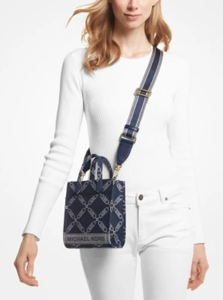 Gigi Extra-Small Empire Logo Jacquard Crossbody Bag