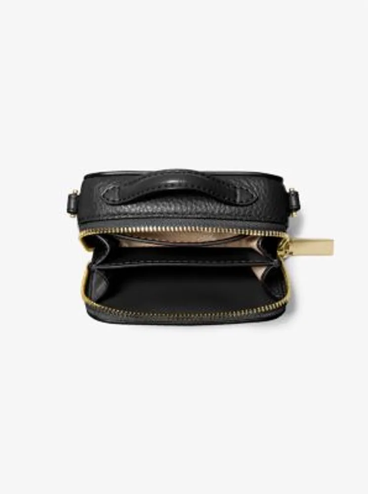 Estelle Micro Pebbled Leather Crossbody Bag Black – La Griffe