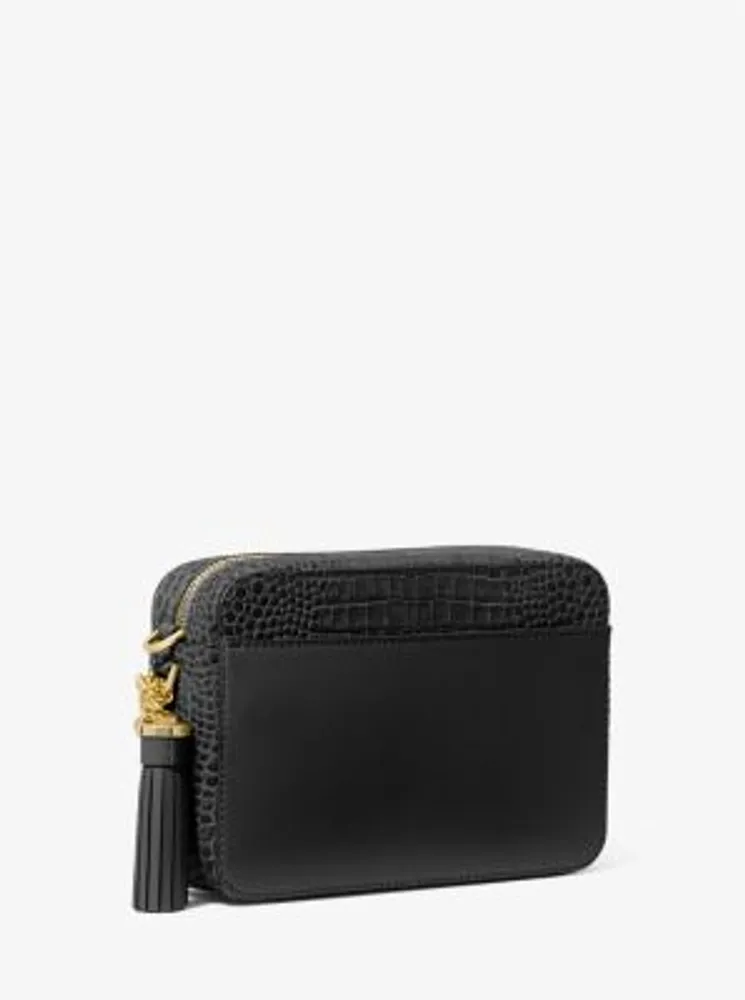 Jet Set Medium Crocodile Embossed Leather Crossbody Bag