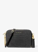 Jet Set Medium Crocodile Embossed Leather Crossbody Bag