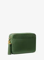 Jet Set Medium Crocodile Embossed Leather Crossbody Bag