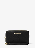 Grande pochette-bracelet en cuir pour téléphone intelligent