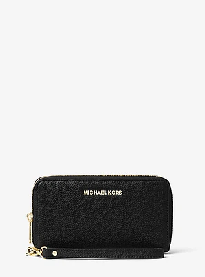 Grande pochette-bracelet en cuir pour téléphone intelligent