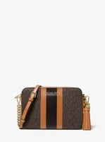Ginny Medium Logo Stripe Crossbody Bag