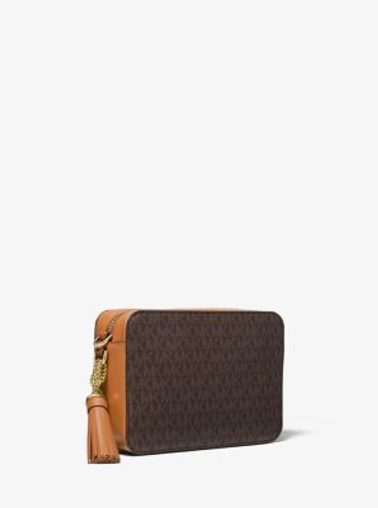 Ginny Medium Logo Stripe Crossbody Bag