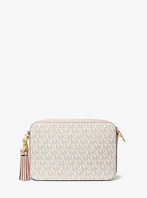 Ginny Medium Logo Stripe Crossbody Bag