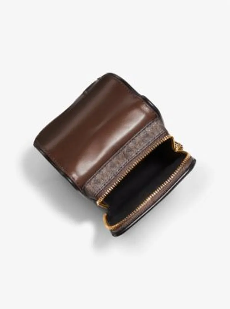 ASHYA X MICHAEL KORS Saga Signature And Leather Bolo Bag
