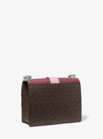 Greenwich Small Two-Tone Logo and Saffiano Leather Crossbody Bag