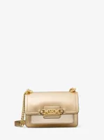 Heather Extra-Small Metallic Leather Crossbody Bag