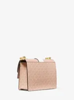 Petit sac à bandoulière Greenwich en cuir Saffiano à blocs de couleurs et à logo
