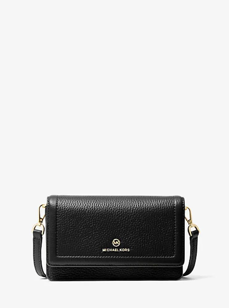 Jet Set Small Pebbled Leather Smartphone Convertible Crossbody Bag