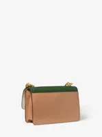 Heather Extra-Small Color-Block Leather Crossbody Bag