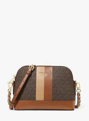 Large Logo Stripe Dome Crossbody Bag