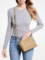 Large Quilted Leather Dome Crossbody Bag