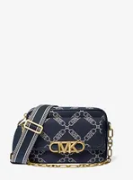 Parker Medium Empire Logo Jacquard Crossbody Bag