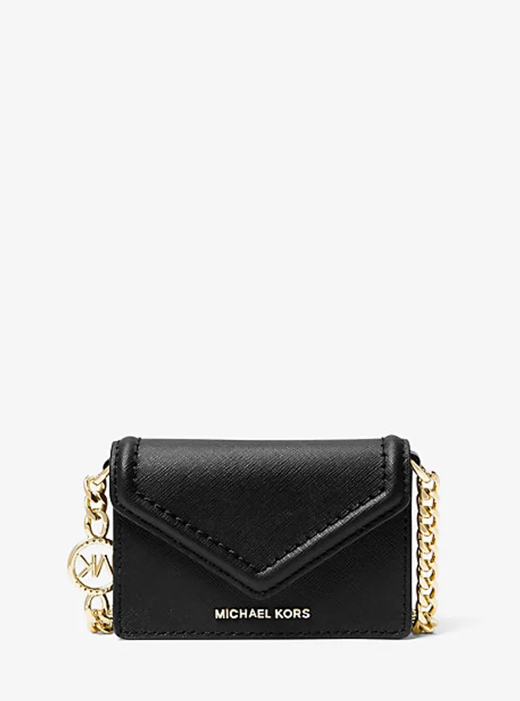 Jet Set Small Saffiano Leather Envelope Crossbody Bag