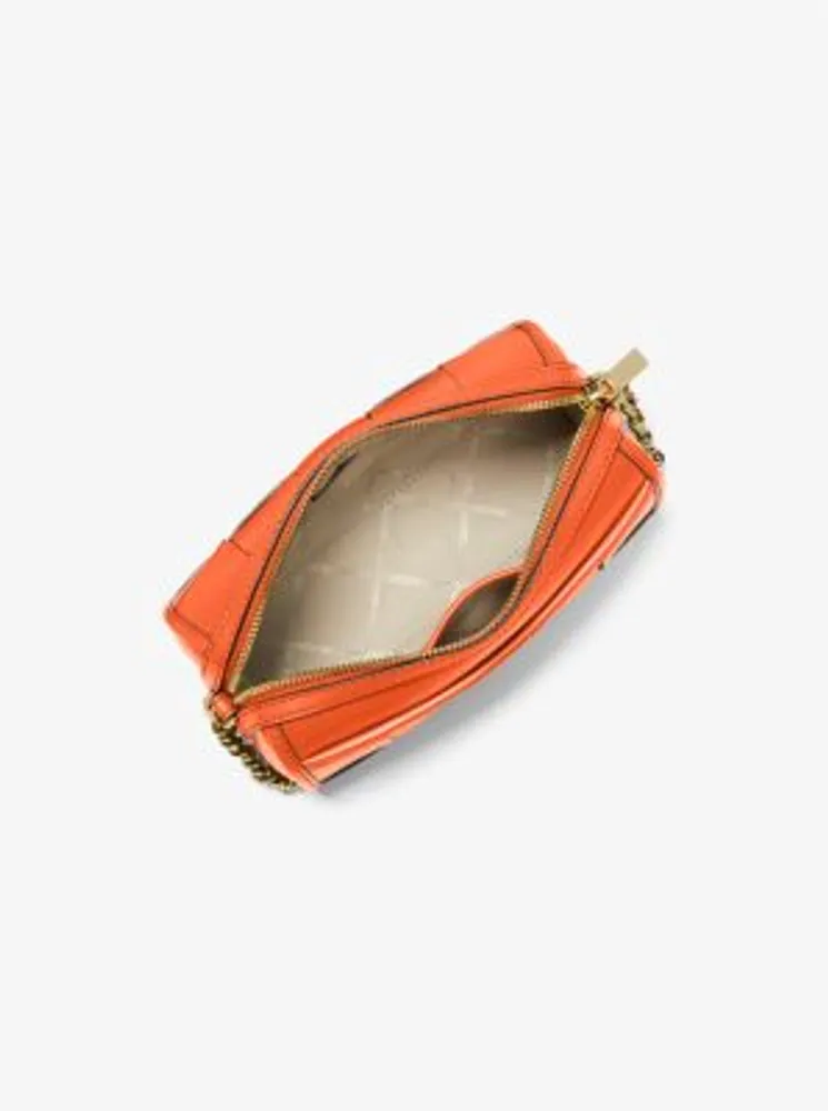 Jet Set Small Woven Leather Crossbody Bag