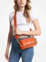 Jet Set Small Woven Leather Crossbody Bag