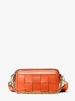 Jet Set Small Woven Leather Crossbody Bag