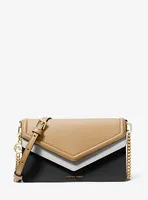 Jet Set Large Color-Block Saffiano Leather Envelope Crossbody Bag