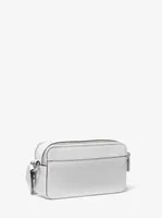 Petit sac pour appareil photo Jet Set en cuir grainé à double fermeture éclair