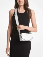 Petit sac pour appareil photo Jet Set en cuir grainé à double fermeture éclair