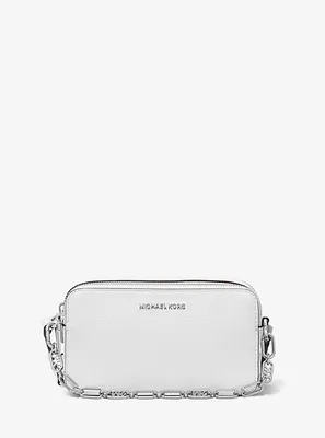 Petit sac pour appareil photo Jet Set en cuir grainé à double fermeture éclair