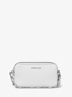 Petit sac pour appareil photo Jet Set en cuir grainé à double fermeture éclair