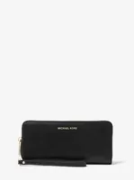 Pochette-bracelet continentale en cuir