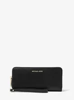 Pochette-bracelet continentale en cuir