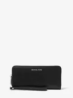 Portefeuille continental en cuir Saffiano