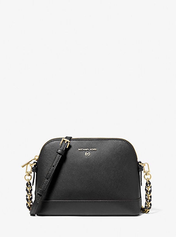 saffiano domed crossbody