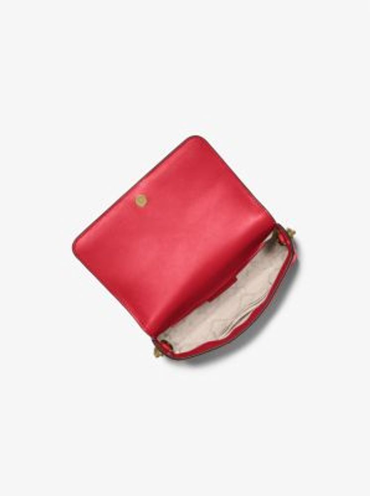 Lita Small Two-Tone Logo and Leather Crossbody Bag | Michael Kors