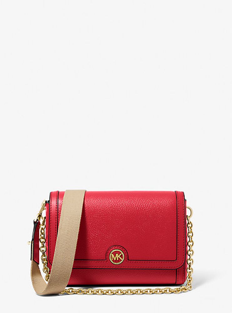 MK MOTT BELT BAG LEATHER IN BRIGHT RED  eatsleepshop