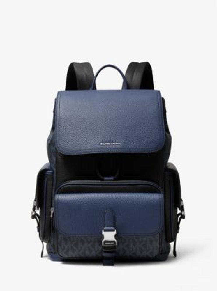 Hudson Logo and Leather Backpack