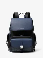 Hudson Logo and Leather Backpack