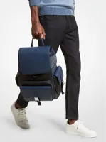 Hudson Logo and Leather Backpack