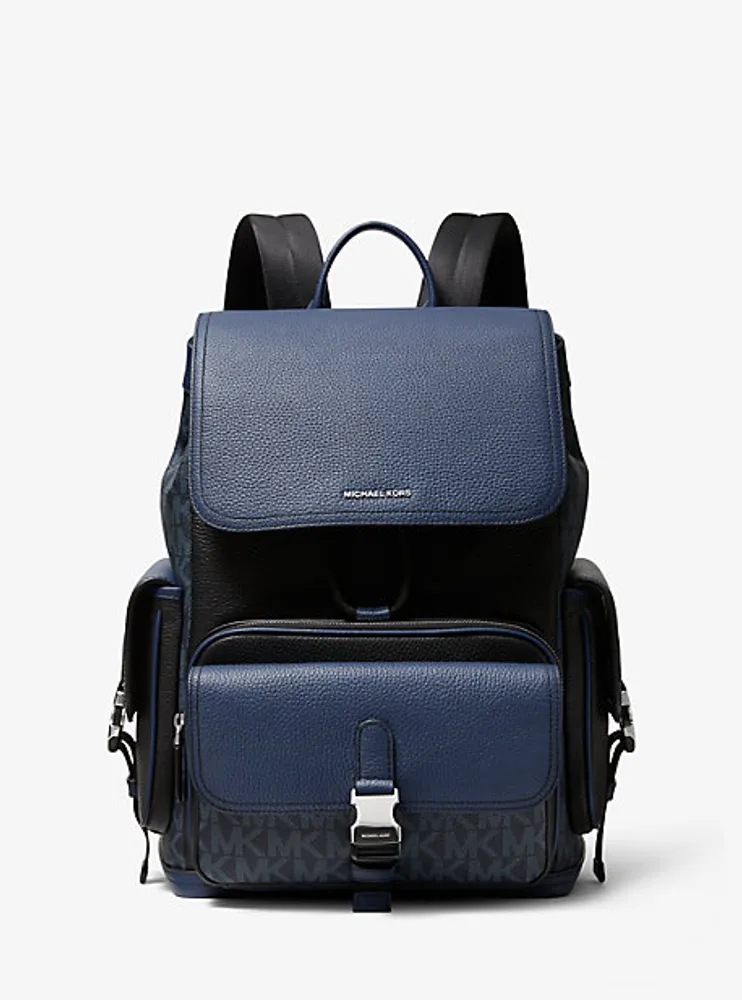 Hudson Logo and Leather Backpack