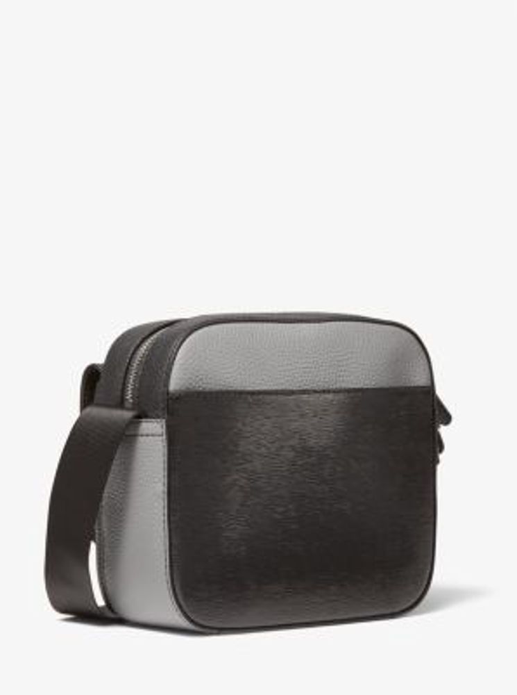 Hudson Color-Blocked Leather Messenger Bag
