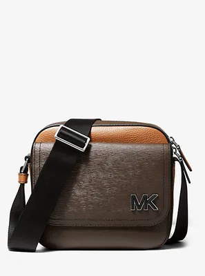 Sac messager Hudson en cuir à blocs de couleurs