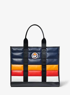 MK X ellesse Hudson Color-Blocked Quilted Tote Bag